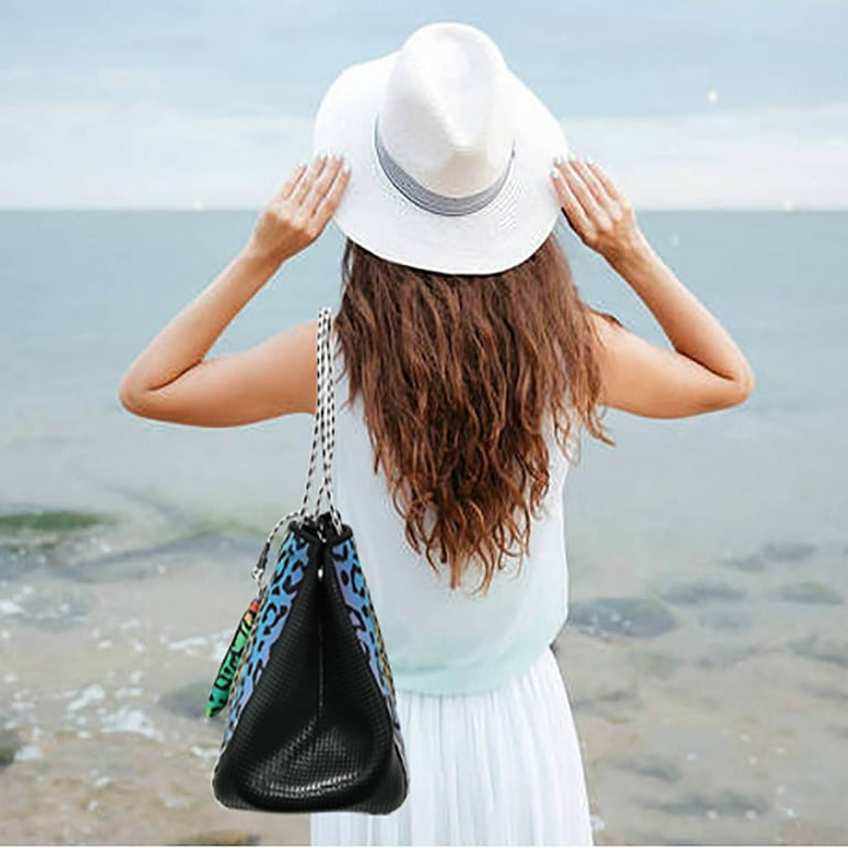 feiboyy neoprene tote bag for women lightweight waterproof large capacity  beach bags work travel pool handbags shoulder bags