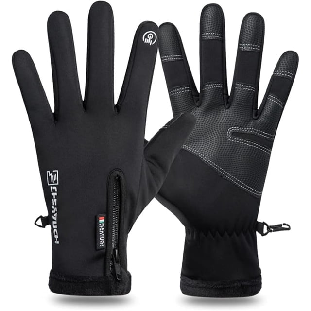 Guantes para Frio,Guantes Nieve Impermeables a Prueba de Viento, Guantes de Pantalla Tactil de Invierno para Celular, Guantes Gym para Ciclismo Correr Esquí Senderismo Escalada Hombres