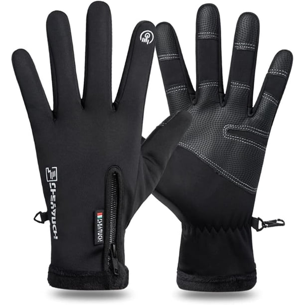 Guantes para Frio,Guantes Nieve Impermeables a Prueba de Viento, Guantes de Pantalla Tactil de Invierno para Celular, Guantes Gym para Ciclismo Correr Esquí Senderismo Escalada Hombres