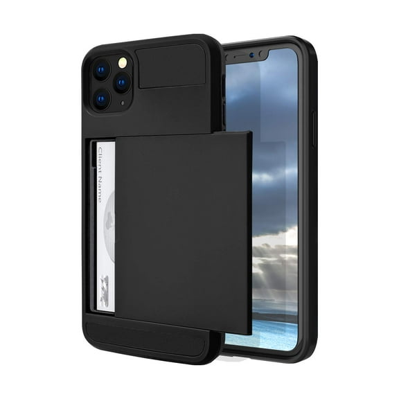 Mignova iPhone 11 Pro 5.8 inch case,Rugged Double-Layer Protection Card Holder Shockproof and Drop-Proof Protection Hard Shell Mixed Rubber Armor (Black)