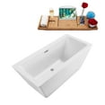 thumbnail image 6 of 70" Streamline N-321-70FSWH-FM Soaking Freestanding Tub and Tray With Internal Drain, 6 of 8