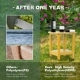 thumbnail image 4 of Nalone End Table Adirondack Small Side Table 16.5" Outdoor HDPE Plastic Small End Table for Home Living Room Bedroom Patio Farmhouse (Tangerine), 4 of 8