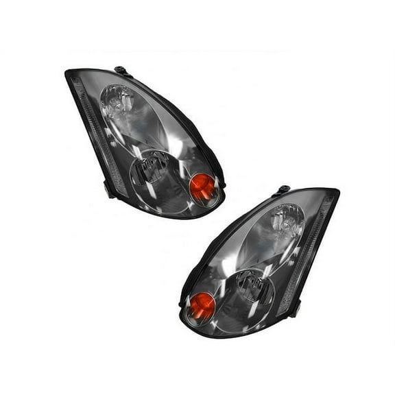 Headlight Assembly Set 2 Piece - Compatible with 2003 - 2005 INFINITI G35 Coupe 2-Door 2004