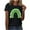Black T Shirts for Women, variant on Womens St Patricks Day T Shirts Plus Size Shamrock Graphic Tee Clover Printed Short Sleeve Shirt Casual Crew Neck Tops Mint Green XXL