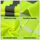 thumbnail image 3 of Paquete de 5 chalecos de seguridad KLMN-Safety Reflective Hi-Vis amarillos, 3 of 7