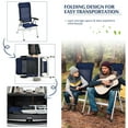 thumbnail image 6 of Gymax 4PCS Patio Dining Chair Aluminum Camping Adjust Portable Headrest Navy, 6 of 10