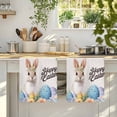 thumbnail image 4 of Happy Easter Kitchen Towels Set of 3, Spring Watercolor Bunny Eggs Flowers Absorbent Dish Towels for Kitchen, Microfiber Hand Towel, Quick Drying Tea Towel for Cleaning Decorative Dishcloths, 4 of 7
