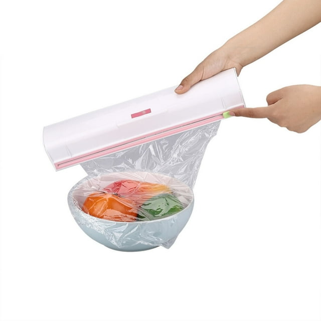 serony Boîte de Rangement pour Film Plastique Distributeur en Acier Inoxydable Distributeur de Film Préservatif Coupe-Papier Aluminium Cire