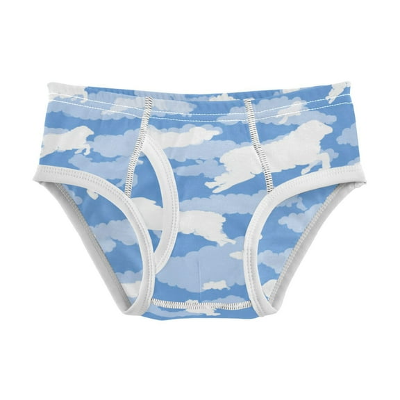 Boys cotton triangle briefs safety standard comfortable and breathable children's underwear White Silhouettes Of Sheep