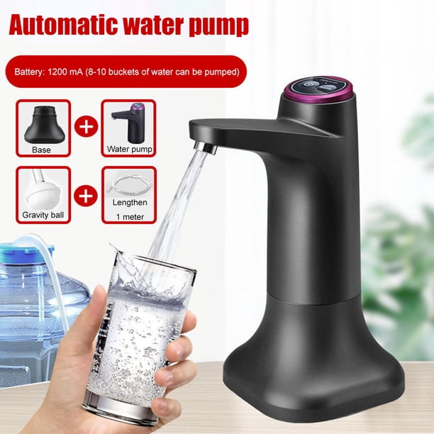 Dispensador Automático Bomba dispensadora de agua eléctrica Mute Auto Bomba de botella de agua con barril gris Ndcxsfigh Libre de BPA