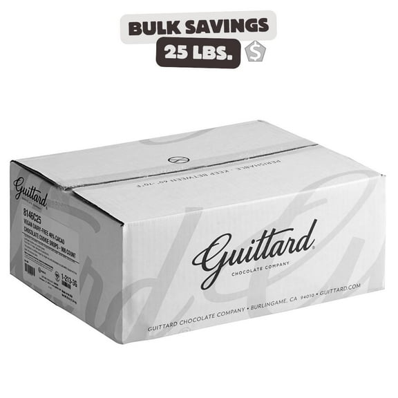 Guittard 46% Semi-Sweet Vegan .9M Baking Chips 25 lb.