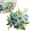 Blue, variant on Peonies Artificial Flowers, Small Silk Flowers for Home Decor Indoor Fake Bouquet Faux Floral Arrangements Dining Table Centerpieces for Kitchen Party Decor (1, Mixed Blue)
