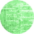 thumbnail image 1 of Ahgly Company Indoor Round Abstract Emerald Green Contemporary Area Rugs, 4' Round, 1 of 4