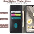 thumbnail image 3 of for Google Pixel 7 Wallet Case, Premium PU Leather Flip Case with Card Slots Kickstand Magnetic Buckle Flip Phone Case Cover for Google Pixel 7 6.3’’ - Black, 3 of 14
