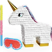 Unicorn Pinata Bundle with a Blindfold and Bat The REAL Large Sized Pinata For Birthday Parties, Kids Carnival and Related Events