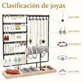 thumbnail image 3 of Organizador de Joyas, Organizador de Aretes de 5 Niveles Estante de Joyas, Exhibición de joyas de Collares, Joyero Organizador Para Guardar Pulseras Pendientes Anillos Relojes, 3 of 8