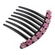 thumbnail image 4 of Paquete de 2-4 peinetas para el pelo con diamantes de imitación, herramienta para hacer moños Updo, herramienta de peinado para novia, color rosa 2 piezas, 4 of 6