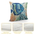 thumbnail image 4 of Shiartex  Ocean Beach Outdoor Throw Pillow Covers Waterproof Sea Coastal Theme Decor Cushion Square Pillowcase inch Beach Pillows for Patio Couch Sofa Turtle Crab Seahorse Fish, 4 of 5