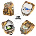 thumbnail image 5 of JIALIOU Mini Backpack Purse for Women Quilted Casual Daypack Small Travel Shoulder Bag, Cute Owl with Autumn Leaves, 5 of 7