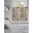 thumbnail image 3 of Paisley Flower Bathroom Window Curtain, Spring Watercolor Vintage Floral Leaf Plant Light Filtering Coffee Kitchen Curtains, Bedroom Living Room Curtains 2 Panel 84"x45", 3 of 6