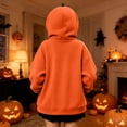 thumbnail image 6 of AJGRHE Halloween Women's Hooded Sweatshirt Pumpkin Fashion Hooded Printed Long Sleeve Sweatshirt Court Style Cosplay Tunic Gown for Women Men Orange S, 6 of 6