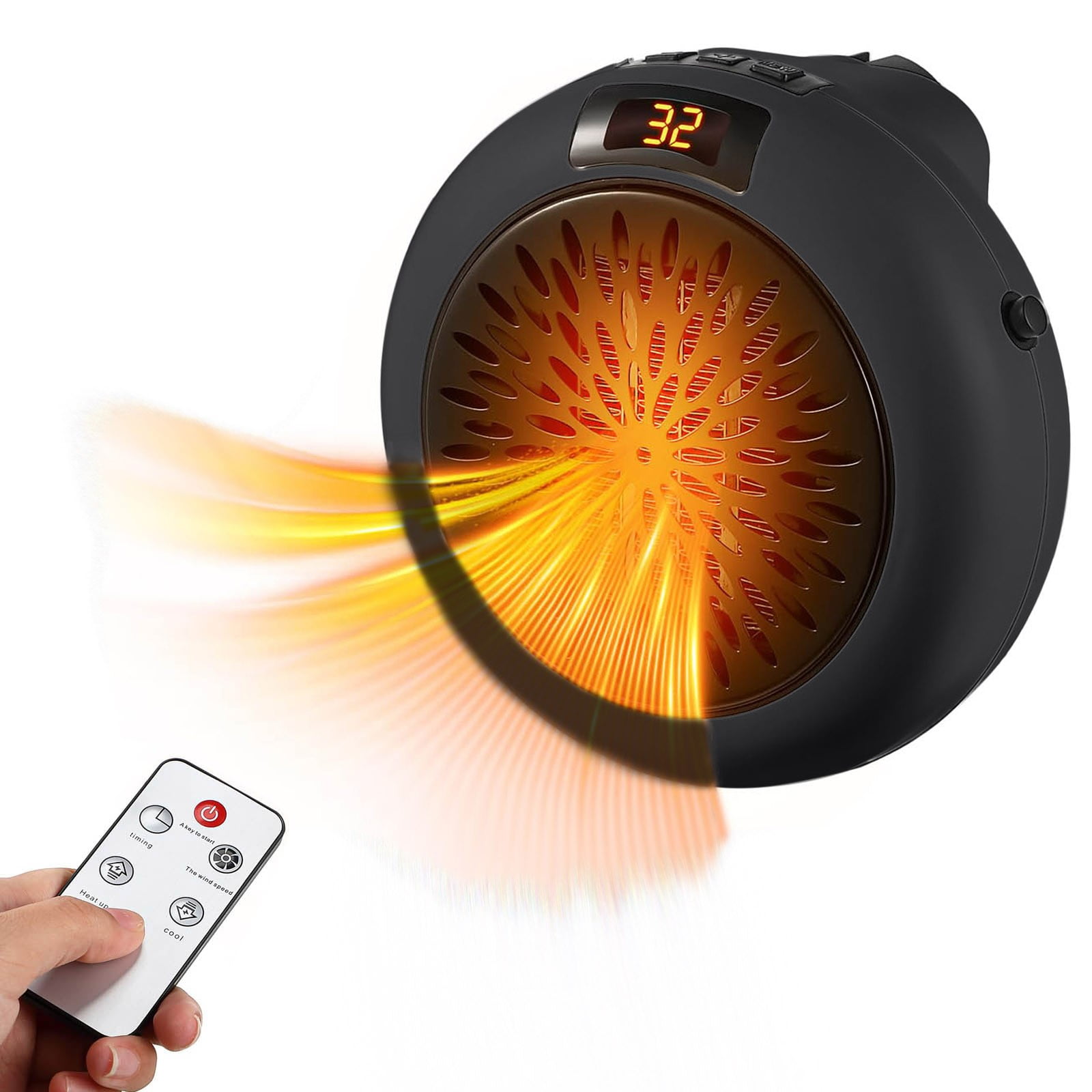 Small Space Heater 500W Portable Small Heater With Adjustable Thermostat  And Timer Overheat And Small Pellet Stove Space Heater Auto Shut off Cute 