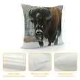 thumbnail image 4 of Orinice Bison Snow Woods Graphic Decorative Cushion Cover for Home, Couch, Living Room - High-Quality Winter Theme Print on Both Sides - 1PC 22x22in, 4 of 5