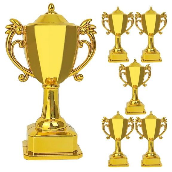 6 Pcs Mini Trophies Cup Fiesta Cake Decorations Child Golden