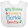thumbnail image 3 of Inktastic Florida Grandma Grandpa Loves Me Boys or Girls Baby Bib, 3 of 4
