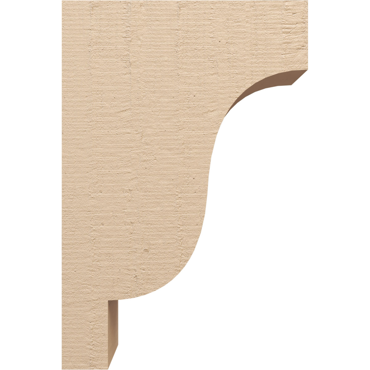 10"W x 20"D x 30"H Classic Newport Rough Cedar Woodgrain TimberThane Corbel, Primed Tan