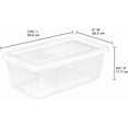 thumbnail image 1 of Caja de almacenamiento con tapa abatible, 12 uds., transparente, blanco, 5,67L, 12 uds., 1 of 2