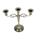 thumbnail image 3 of Candle Holder, Candlestick Holder Beautiful 3 Arms Exquisite European Style  For Dining Tables Bronze, 3 of 8