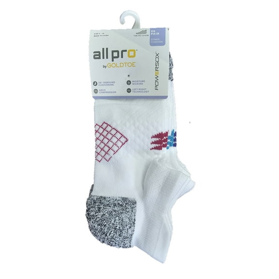 all pro® by GOLDTOE® Women Sport NO SHOWS socks 6 Pack Cushion AquaFX® Fit shoe size 4-10