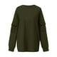thumbnail image 4 of Sudadera Sentuca para mujer, jerséis holgados de manga larga, sudaderas lisas informales con cuello redondo, 4 of 6
