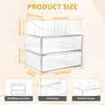 thumbnail image 3 of 3 Tier Clear Makeup Organizer with Drawer, Cosmetic Storage for Dresser Countertop and Bathroom Vanity, Beauty Holder for Lipstick Brush Skincare Organize Cosmetics and Beauty Supplies, 3 of 10