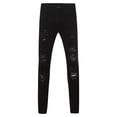 thumbnail image 3 of Adeawade Jean For Mens Slim Fit Stretch Denim Jeans With Distressed Knee And Tapered Leg Pants Basic Clothes Xxl Black, 3 of 4