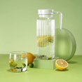 thumbnail image 3 of 1Pcs Acrylic Pitcher 28 Oz Oeh Unbreakable Plastic Pitcher Clear Plastic Pitcher with Lid Bpa-Free Heat-Resistant Small Plastic Water Pitcher for Tea Sangria Lemonade Juice Milk Stripe, 3 of 10