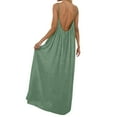 thumbnail image 4 of Afdoent Women's Dresses Long Sleeve V Neck Backless Maxi Dress For Oversized Loungewear Robe Casual Home Dress With Side Slits Fashion Beach Vacation Clothes, 4 of 7