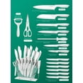 thumbnail image 4 of D.Perlla Knife Set 16 Pieces White Kitchen Knife Set with Acrylic Stand, High Carbon Stainless Steel, Non Stick Coated Knife Block Set, No Rust, Non Slip Handle, Sharp Knife, 4 of 7