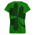 thumbnail image 6 of Clover Pattern Women's Blouse Short Sleeve Women's Top T-Shirt Spring Summer Clothes, 6 of 7
