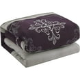 thumbnail image 4 of ESCA 7-Piece Menula Purple & Gray Embroidery Comforter Bedding Set - OEKO-TEX Standard 100, Breathable, All Season, Extra Soft, Lightweight - King/Cal King Size, 4 of 4
