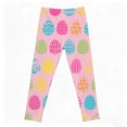 thumbnail image 4 of Tiijoy Girls Easter Leggings Eggs Print Stretchy Casual Tights for Kids, Sizes 3-14, 4 of 4