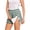 Army Green, variant on Women's Striped Post-Surgery Recovery Shorts, Side Velcro Closures for Easy Open, Medical Nursing Care Shorts for Hip & Knee Recovery