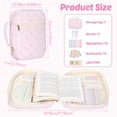 thumbnail image 2 of Bible Cover for Women, Bible Bag, Fabric Quilted Bible Case, Bible Cover Case with Handle and Zipper Pocket, Quilted Bible Bag, Carrying Book Cover for Study Supplies, Gift for Mother Lady, 2 of 7
