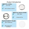 thumbnail image 3 of 600 Pcs Blank Button Making Supplies 25Mm/1Inch Back Button Pin Making Kit Metal Badge Parts compatible Button Making Machine (GET IT)_Gift Of G, 3 of 5