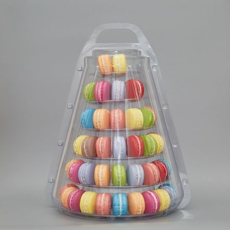 

6 Tiers Macaron Tower Display Stand Round Stackable Cookie Dessert Cake Rack Macaroon Carousel Cupcake Holder for Wedding Birthday Party Bakery Decor