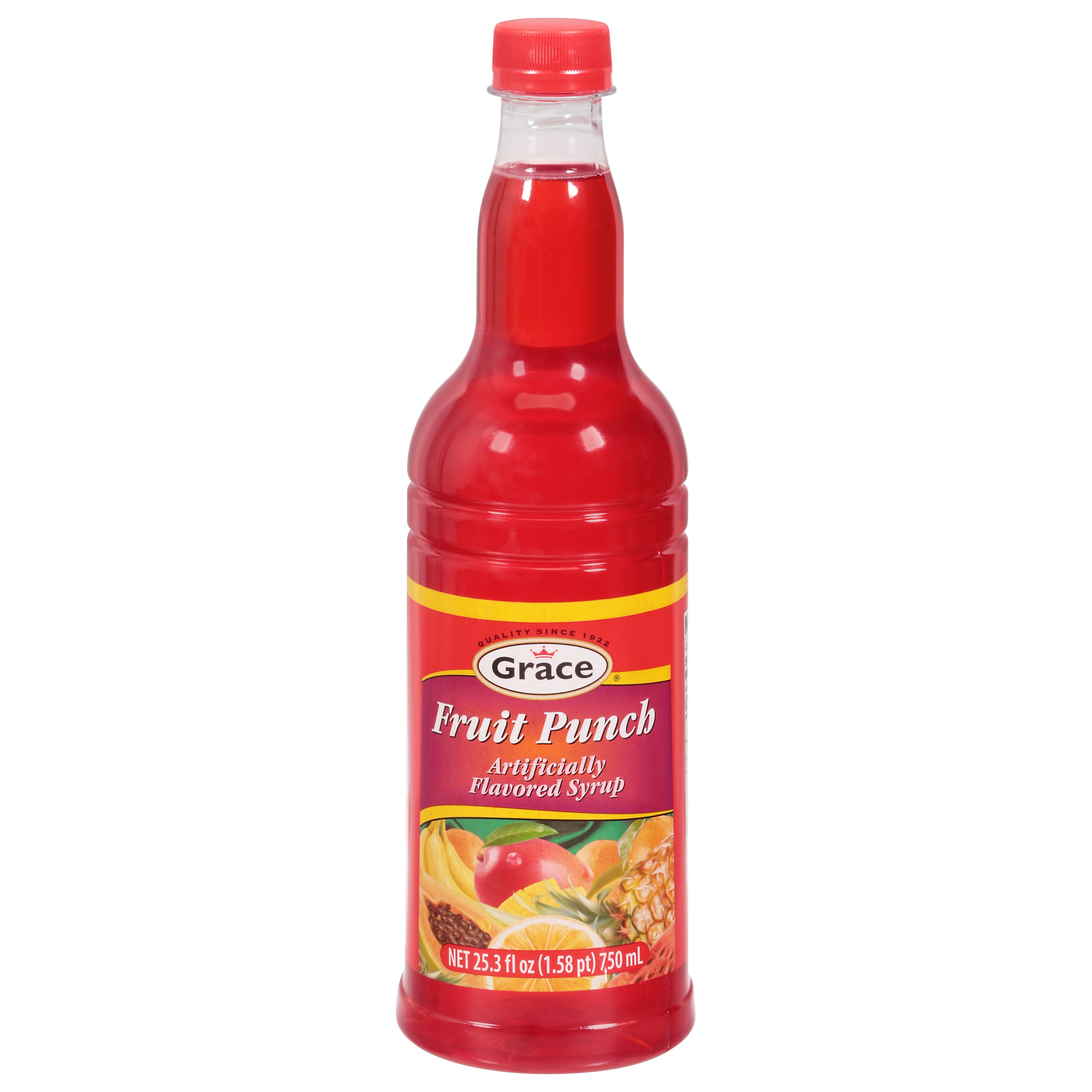 GraceKennedy Fruit Punch Flavored Syrup, 33.9 oz Bottle