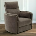 thumbnail image 3 of Maklaine Polyester Power Swivel Glider Recliner in Brown Finish, 3 of 7