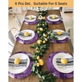 thumbnail image 4 of 13 Inch Round Placemats Set of 6, Purple Abstract Non Slip Heat Insulation PP Table Mats, Modern Mottled Art Oil Painting Washable Place Mats for Kitchen Dining Party Table Decor, 4 of 7