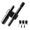 Black, variant on Fanoery Aluminum Gear Shifts Stick Adjustable Gear Shifter H Pattern for Auto Makes